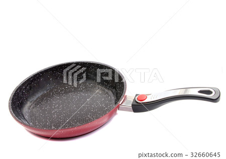 the side view of the red pan with a nonstick the side view of the red pan with a nonstick 32660645