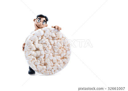 Plasticine man with food Plasticine man with food 32661007