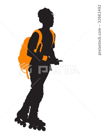 Skater vector silhouette 32661492