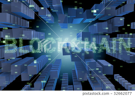 Concept of blockchain in modern business - 3d 32662077