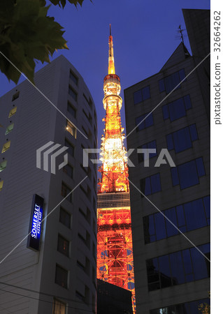 Tokyo Tower night view Tokyo Tower night view 32664262