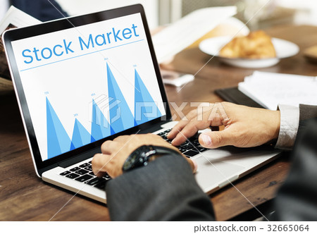 Hands working on laptop network graphic overlay Hands working on laptop network graphic overlay 32665064