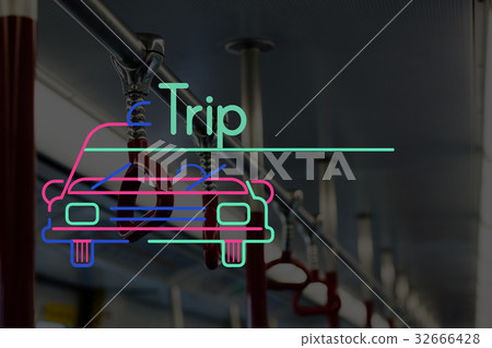 Train Station City Life with Car Icon 32666428