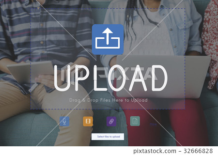 Upload is a file transfer to the internet. Upload is a file transfer to the internet. 32666828