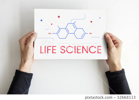 Hands holding billboard network graphic overlay 32668113