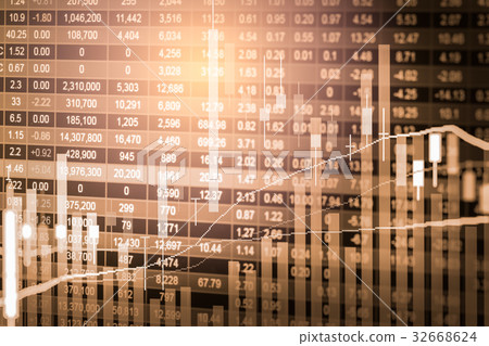 Index graph of stock market financial analysis  32668624
