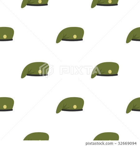 Military cap pattern flat - Stock Illustration [32669094] - PIXTA