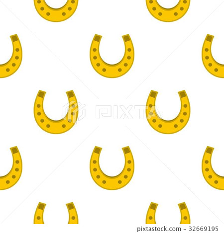 Golden horseshoe pattern flat 32669195