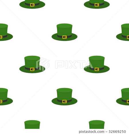 Leprechaun hat pattern flat Leprechaun hat pattern flat 32669250