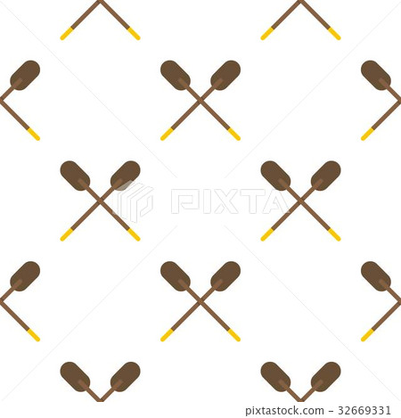Two wooden crossed oars pattern flat Two wooden crossed oars pattern flat 32669331