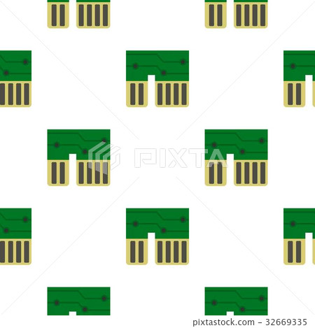 Computer chipset pattern flat 32669335