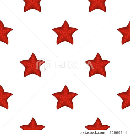 Red starfish pattern flat Red starfish pattern flat 32669344