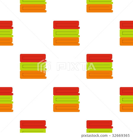 Stack of colored towels pattern flat Stack of colored towels pattern flat 32669365