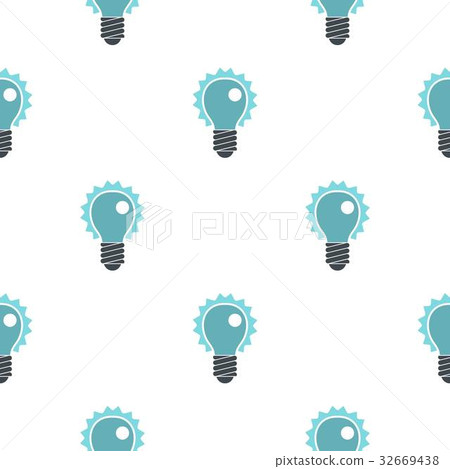 Blue electric bulb pattern flat - Stock Illustration [32669438] - PIXTA