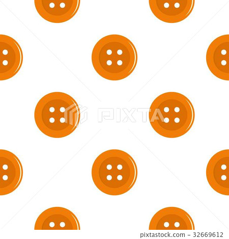 Orange sewing button pattern flat 32669612
