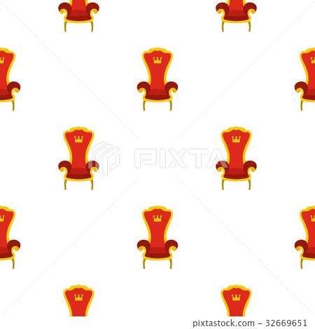 Red royal throne pattern flat 32669651