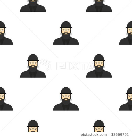 Jewish rabbi pattern flat 32669791