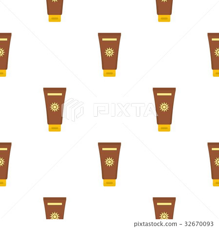 Cream sun protection pattern flat Cream sun protection pattern flat 32670093