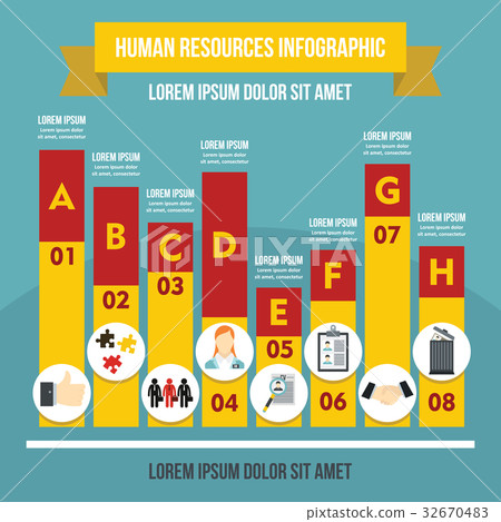 Human resources infographic concept, flat style 32670483