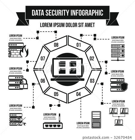 Data service infographic concept, simple style 32670484