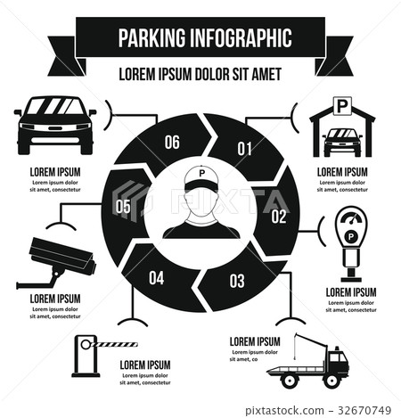 Parking service infographic concept, simple style 32670749
