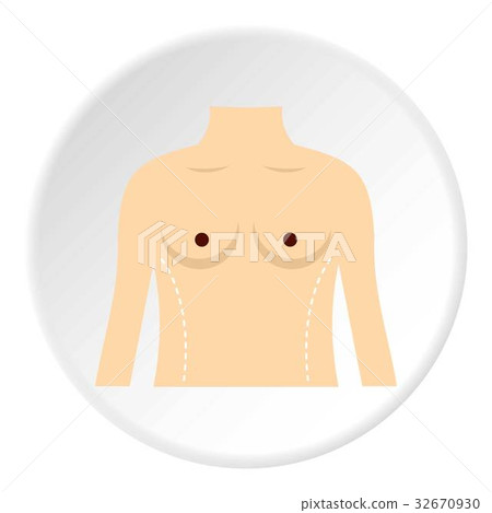 Woman prepared to waist surgery icon circle Woman prepared to waist surgery icon circle 32670930