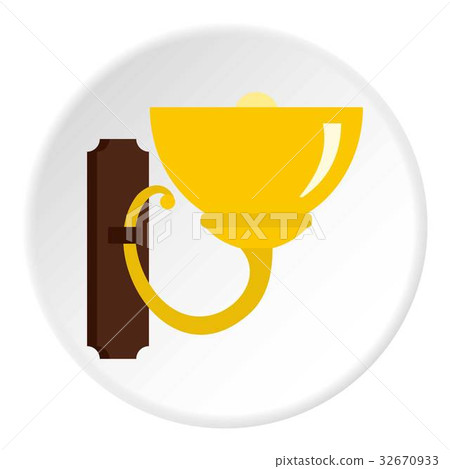 Wall lamp icon circle 32670933