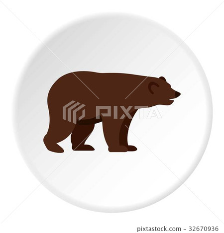 Grizzly bear icon circle Grizzly bear icon circle 32670936