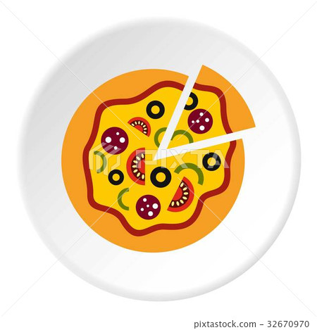 Pizza icon circle 32670970