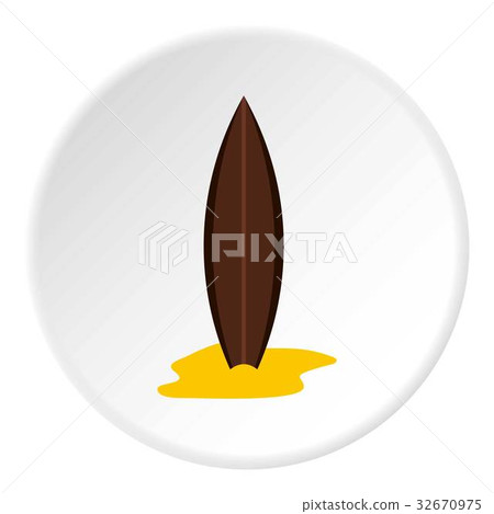 Surf board icon circle 32670975