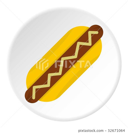 Brazil flag on Brazilian map, icon circle 32671064