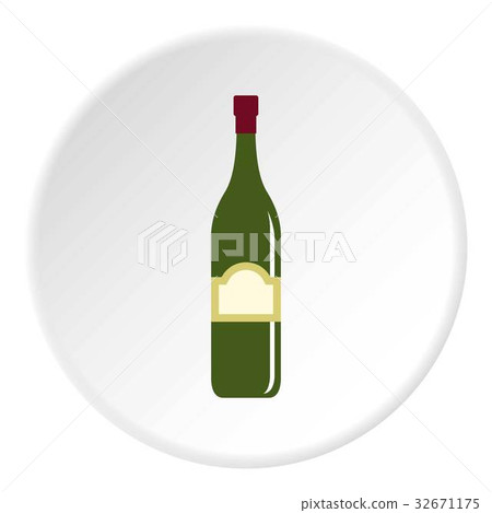 One bottle icon circle One bottle icon circle 32671175