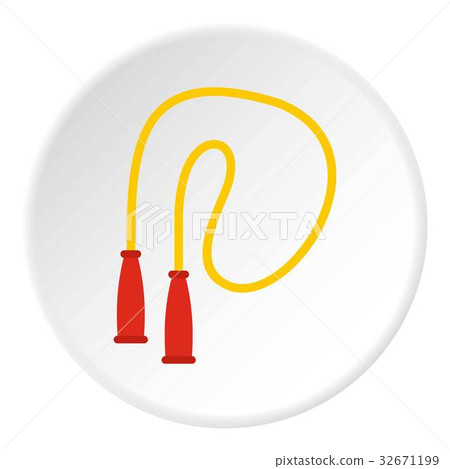 Skipping rope icon circle Skipping rope icon circle 32671199