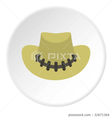 Cowboy hat icon circle Cowboy hat icon circle 32671368