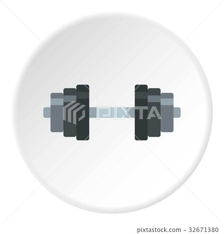 Dumbbell icon circle - Stock Illustration [32671380] - PIXTA