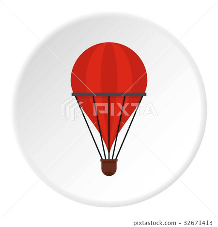 Red industrial electric fan heater icon circle 32671413