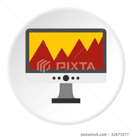 Computer icon circle - Stock Illustration [32671677] - PIXTA