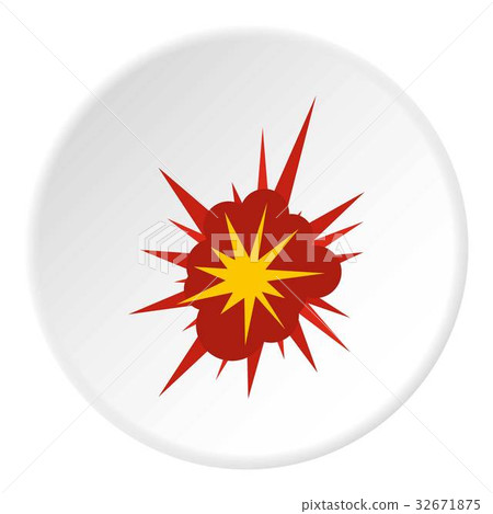 Nucleate explosion icon circle 32671875