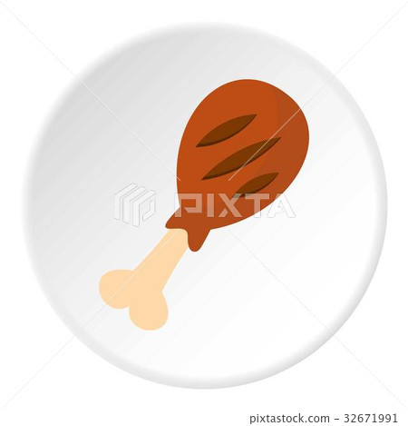 Grilled leg of pork icon circle - Stock Illustration [32671991] - PIXTA