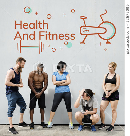 Fitness Barbell Bike Equipment Icon 32672099