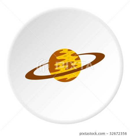 Saturn icon circle 32672356