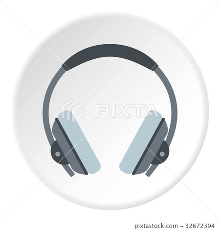 Headphone icon circle 32672394