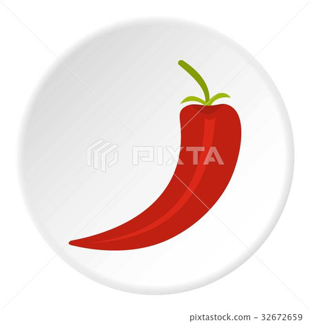 Red hot chili pepper icon circle Red hot chili pepper icon circle 32672659