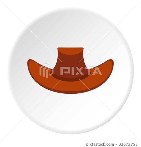 Cowboy hat icon circle 32672753