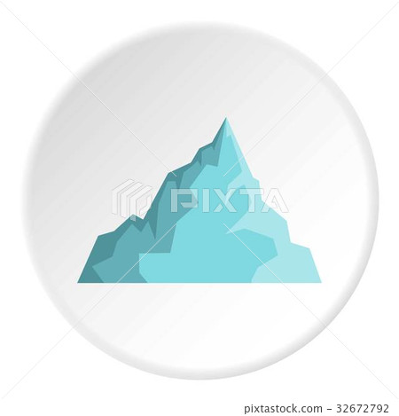 Iceberg icon circle 32672792