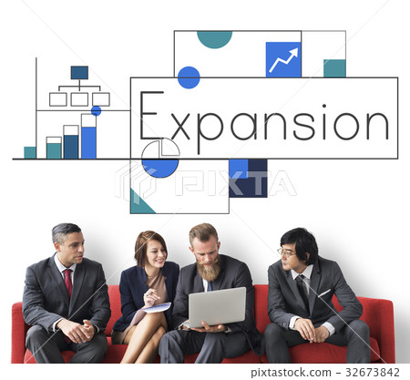 Network connection graphic overlay banner on wall 32673842