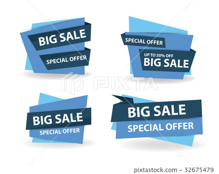 Colorful shopping sale banner template, discount 32675479