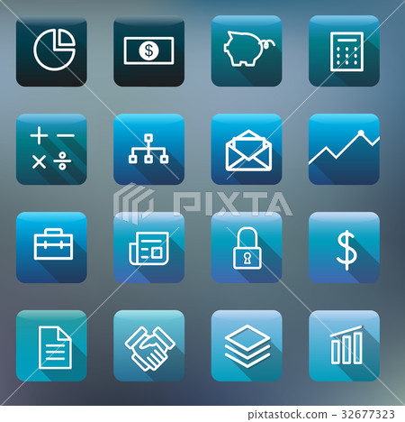 Icon Collection Vector Business Financial Concept Icon Collection Vector Business Financial Concept 32677323