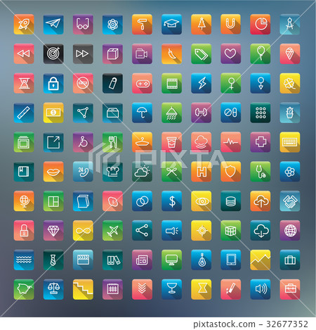 Icon Collection Vector Application Content Concept Icon Collection Vector Application Content Concept 32677352