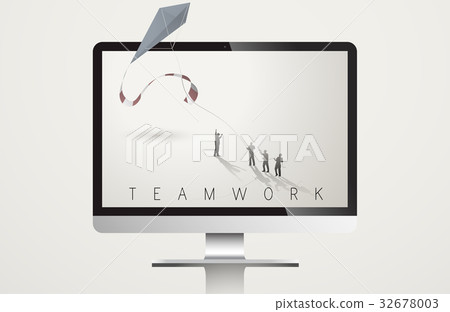 Teamwork Collaboration Graphic Vector Concept Teamwork Collaboration Graphic Vector Concept 32678003